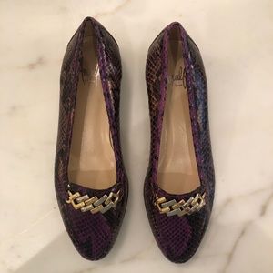 Amalfi by Rangoni Purple Snake Loafer Flats 6.5